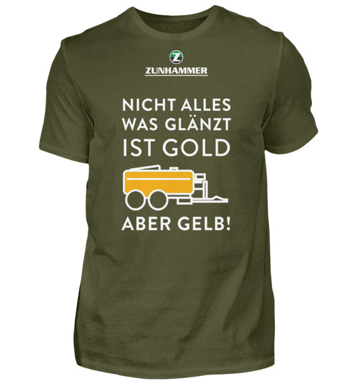 Aber gelb - black  - Men Basic Shirt